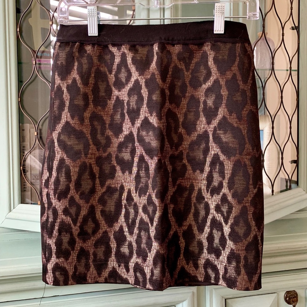 Metallic leopard Ann Taylor skirt